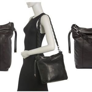 Rebecca Minkoff black slouchy leather shoulder bag